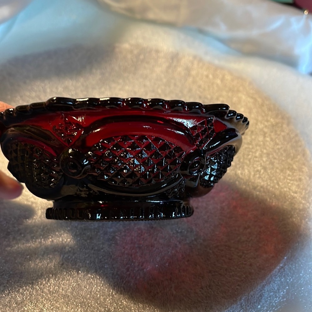 Avon Vintage Cape Cod Red Dessert Bowl